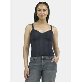 No Boundaries Juniors Seamless Ribbed Tube Top with Straps
