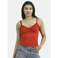 thumbnail image 1 of No Boundaries Lace Trim Cami Top, Women's, 1 of 5