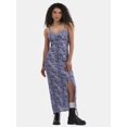 thumbnail image 1 of No Boundaries Lace Trim Maxi Mesh Dress, Women's, 1 of 6