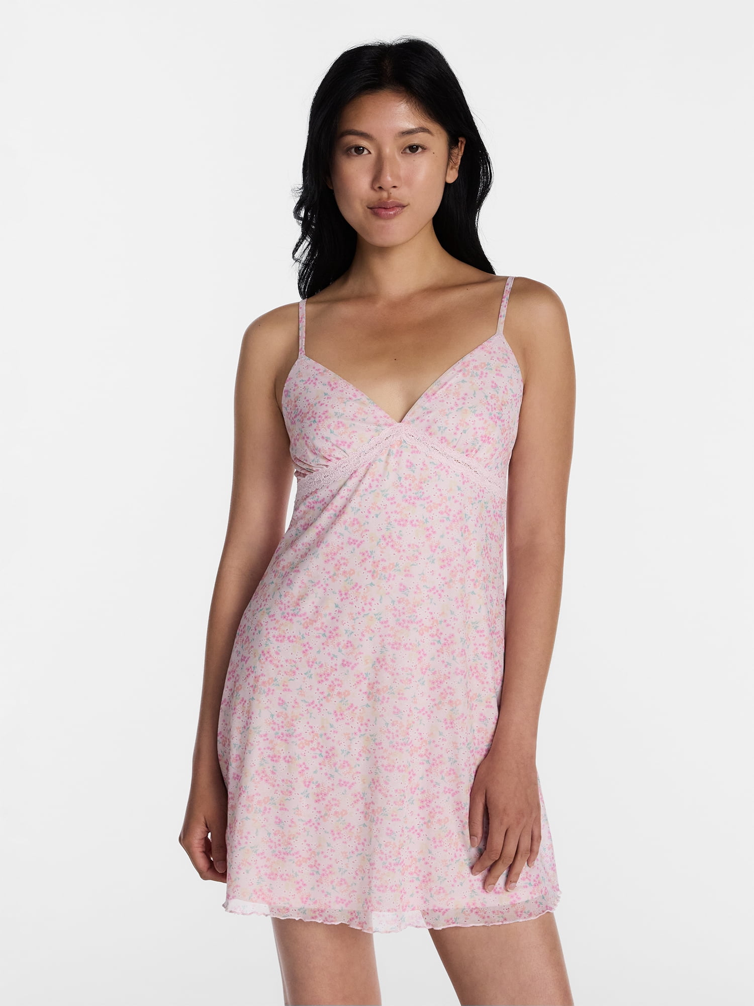No Boundaries Lace Trim Mini Dress, Women’s XXS-XXL