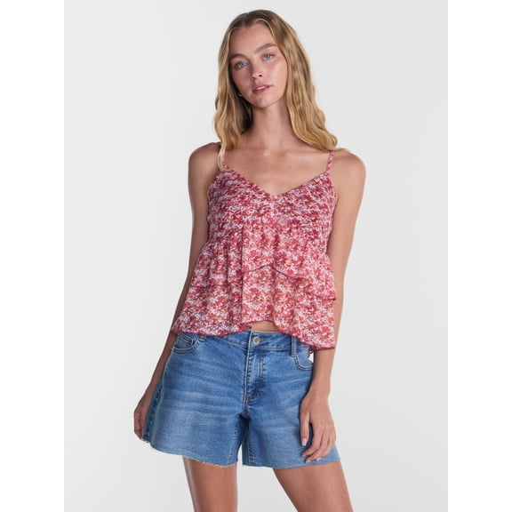 No Boundaries Layered Lace Tank Top, Women's XXS-XXL