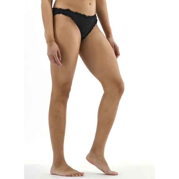 No Boundaries Lettuce Edge Bikini Bottoms, Women's