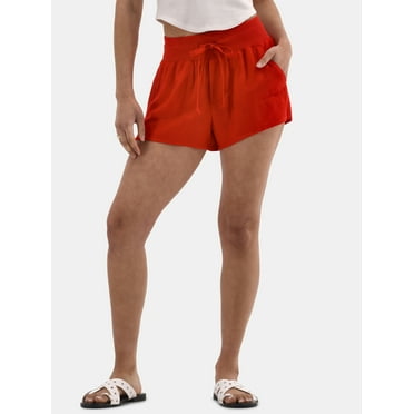 No Boundaries Linen Shorts, 2.5'' Inseam, Women's and Women's Plus