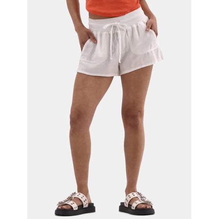 No Boundaries Linen Short, Women's and Women's Plus