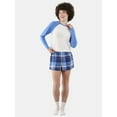 thumbnail image 1 of No Boundaries Long Sleeve Tee and Flannel Shorts Pajama Set, 2-Piece, Women’s and Women’s Plus, 1 of 5