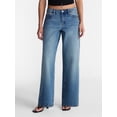 thumbnail image 1 of No Boundaries Low Rise Cotton Baggy Jeans, 31.5'' Inseam, Women's 00-26W, 1 of 5