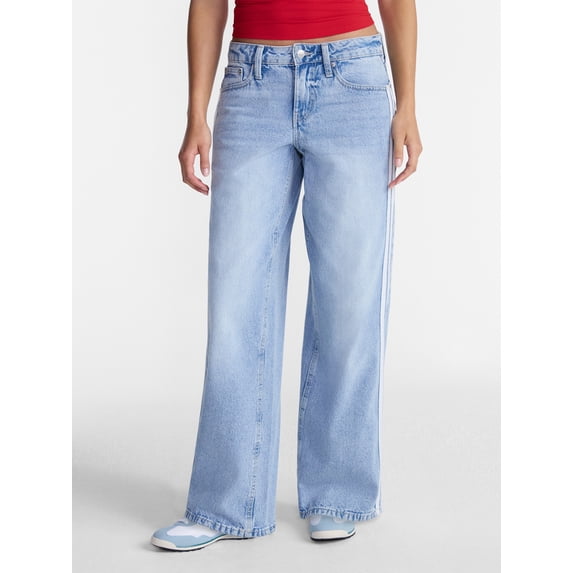 No Boundaries Low Rise Cotton Baggy Jeans, 31.5'' Inseam, Women's 00-26W