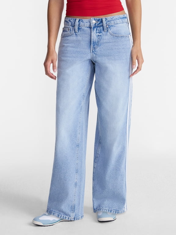 Low Rise Cotton Baggy Jeans, 31.5'' Inseam, Women's 00-26W