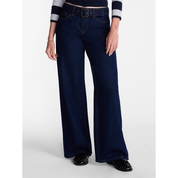 No Boundaries Low Rise Cotton Baggy Jeans, 31.5'' Inseam, Women's 00-26W