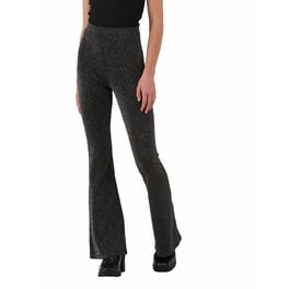 No Boundaries Brushed Ribbed Flare Pants, Women's - Walmart.com