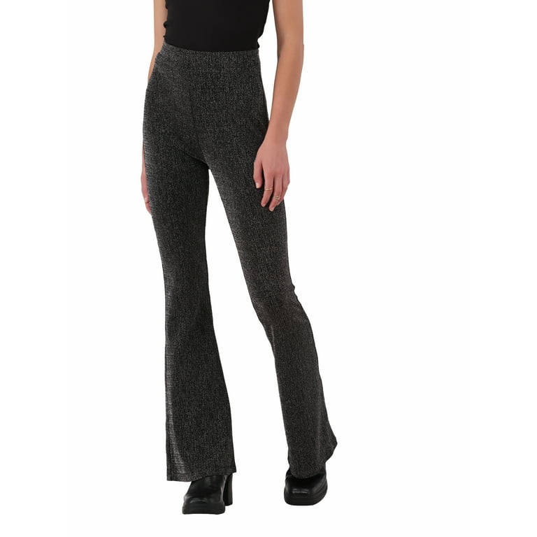 No Boundaries Lurex Flare Pants, 31” Inseam, Women's and