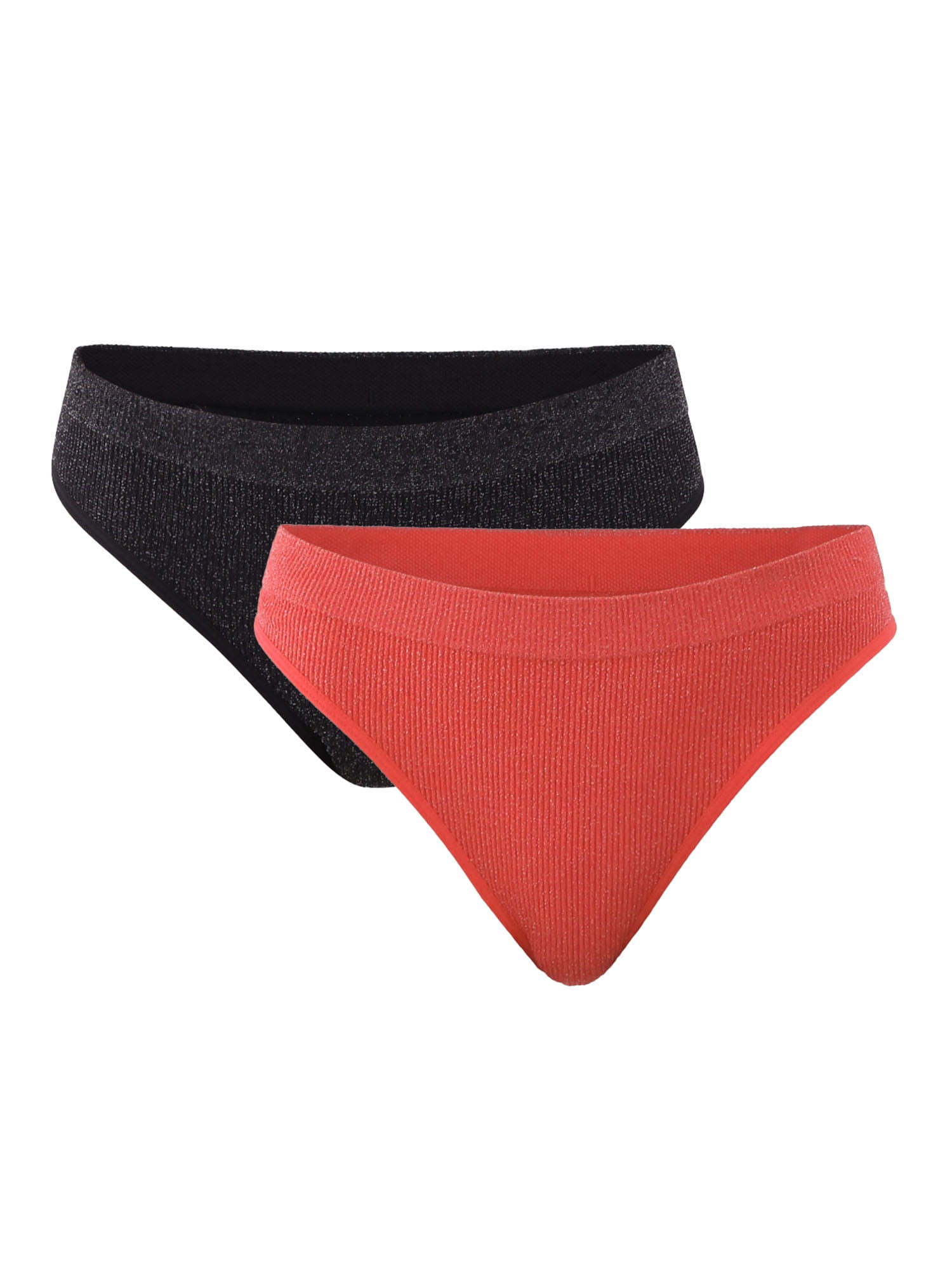 No Boundaries Lurex Thong, 2-Pack, Women's