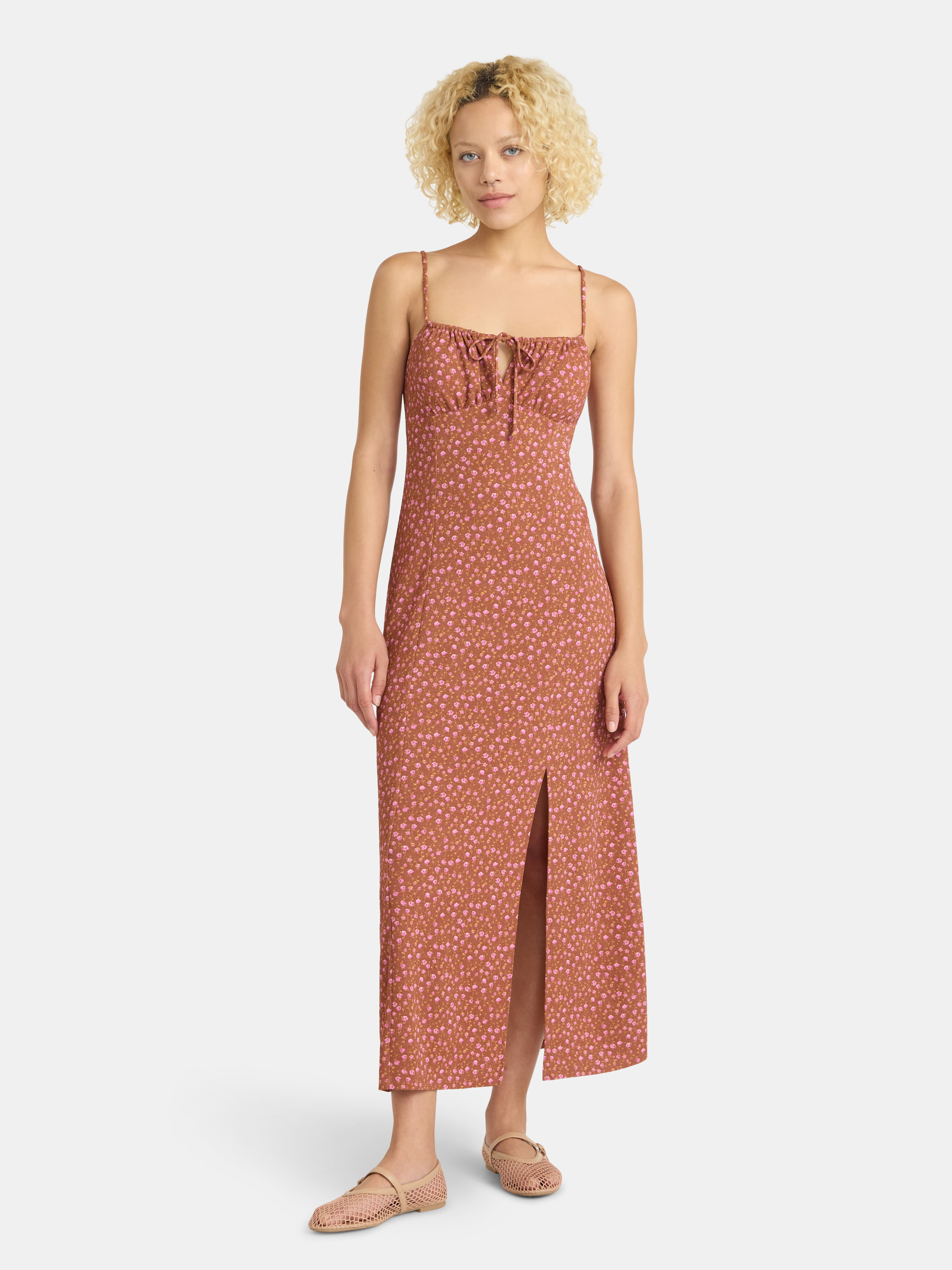 Cocktail Party Dress David's Bridal Chiffon Spaghetti Strap A-Line Dress With Slit - Formal Cocktail & Wedding Guest Dress Hand Wash Dress Cocktail Party Dress David's Bridal Chiffon Spaghetti Strap A-Line Dress With Slit - Formal Cocktail & Wedding Guest Dress Hand Wash Dress