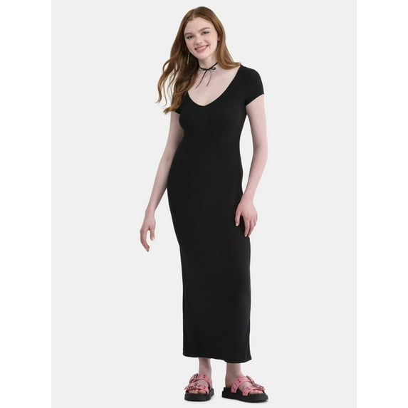 No Boundaries Maxi Dress with Cap Sleeves, Women's XXS-XXL