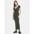 thumbnail image 1 of No Boundaries Maxi Dress with Cap Sleeves, Women's XXS-XXL, 1 of 4