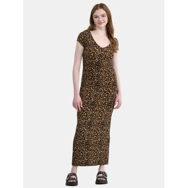 No Boundaries Maxi Dress with Cap Sleeves, Women's