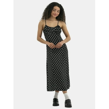 No Boundaries Maxi Slip Dress with Lace Ribbon Trim, Women's