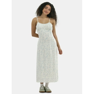 No Boundaries Maxi Slip Dress with Lace Ribbon Trim, Women's