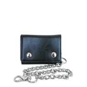 No Boundaries Mens Two Snap Chain Wallet Black