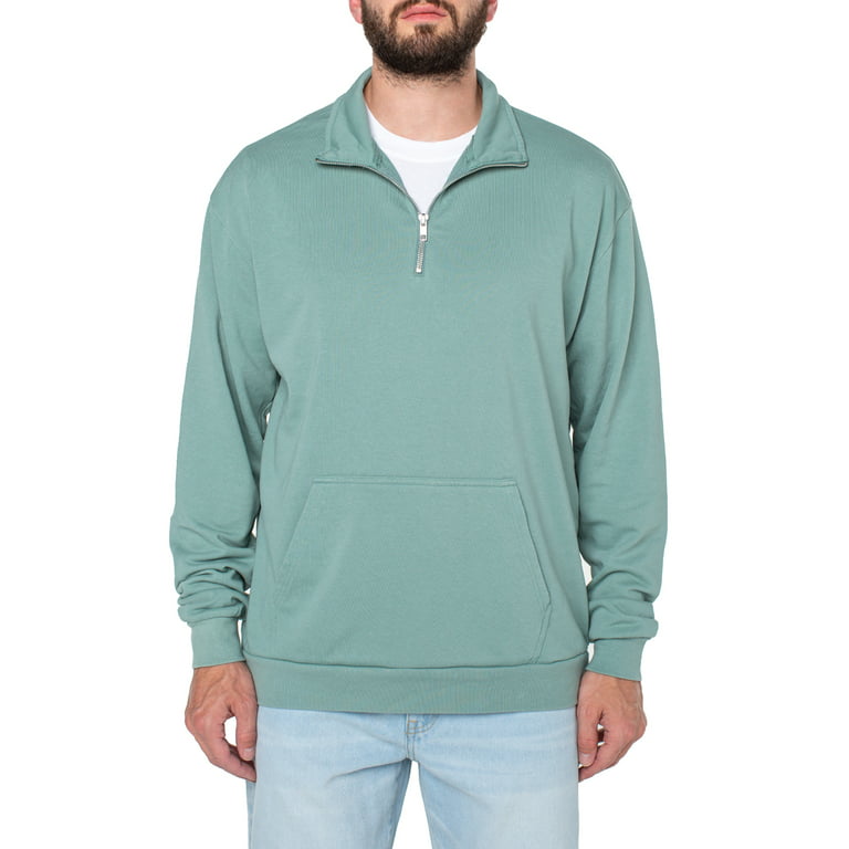 No Boundaries Men's & Big Men's 1/4 Zip Sweatshirt, Sizes XS-3XL 