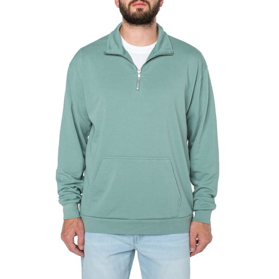 No Boundaries Men’s & Big Men's 1/4 Zip Sweatshirt, Sizes XS-3XL