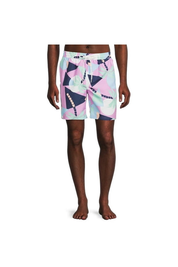 Men's & Big Men's 7" Printed Swim Trunks
