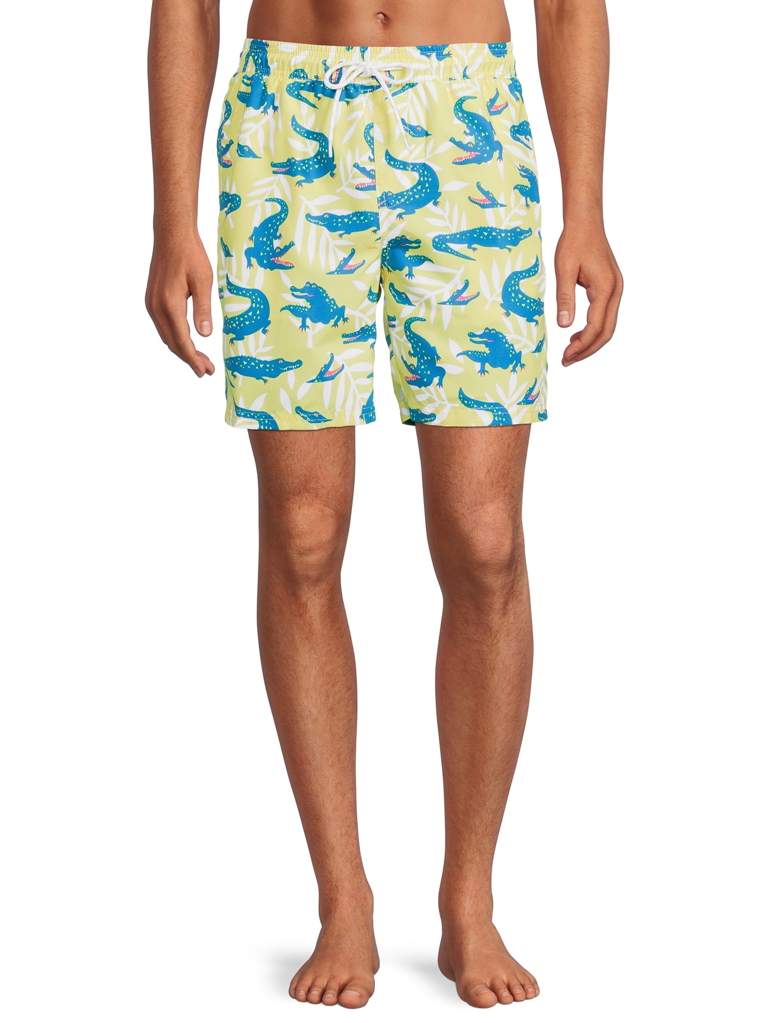 No Boundaries Men's & Big Men's 7" Printed Swim Trunks