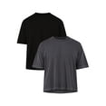 thumbnail image 1 of No Boundaries Boxy Cropped Tee, 2-Pack, Men's and Big Men's, 1 of 7