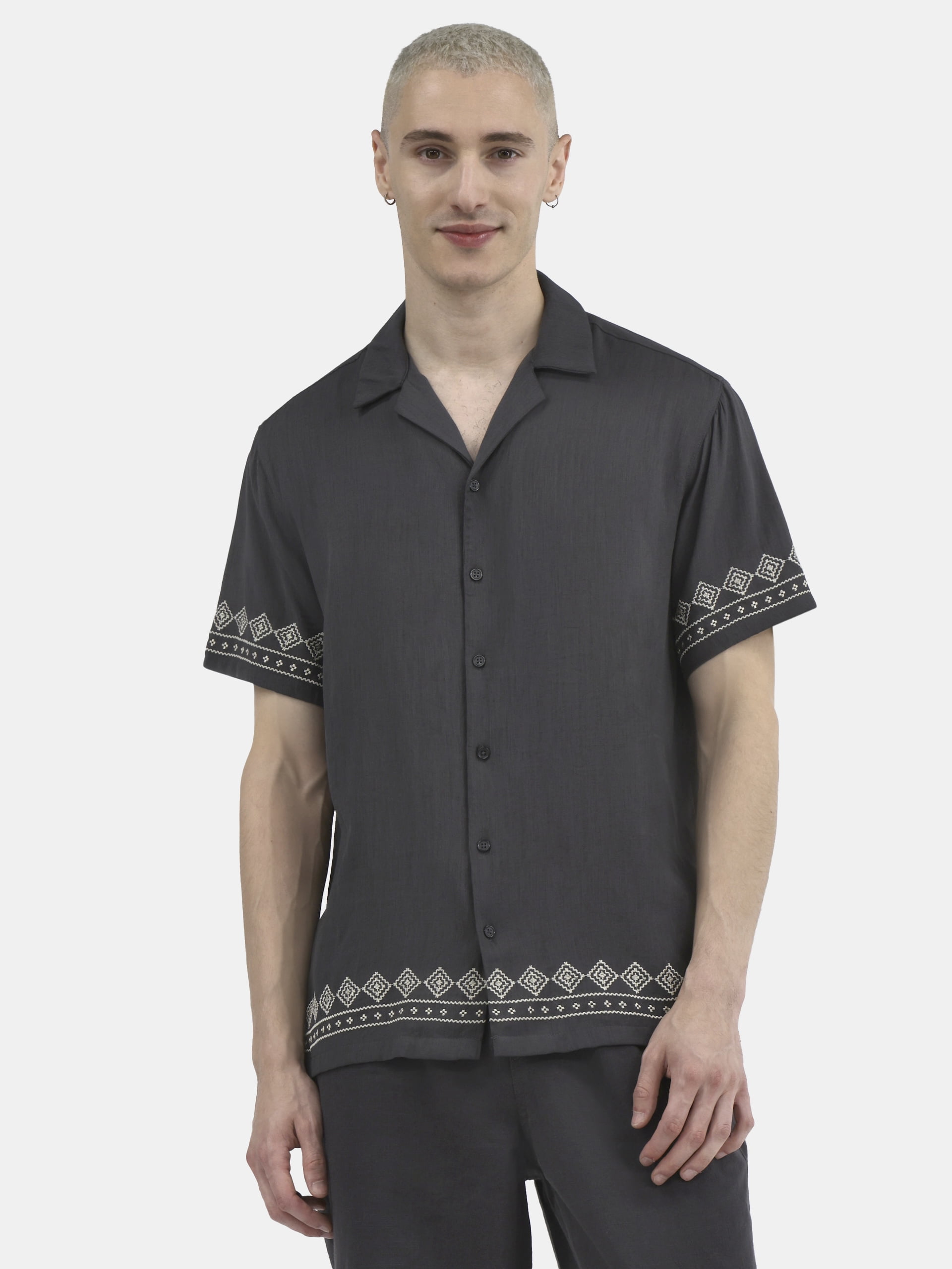 Men's Button Down Embroidered Shirt