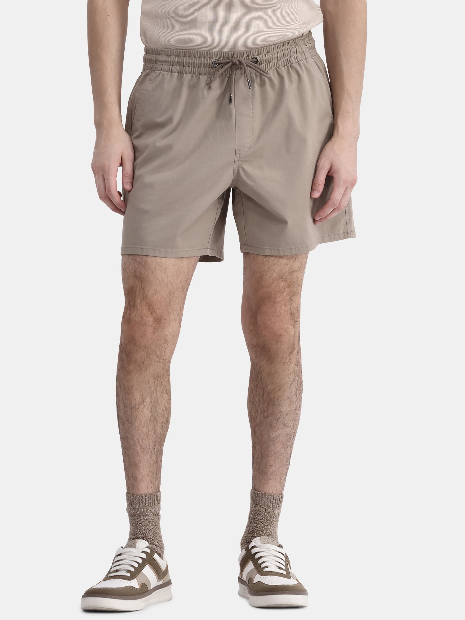No Boundaries Men's & Big Men's Cotton Twill 6" Shorts, Sizes XS-5XL