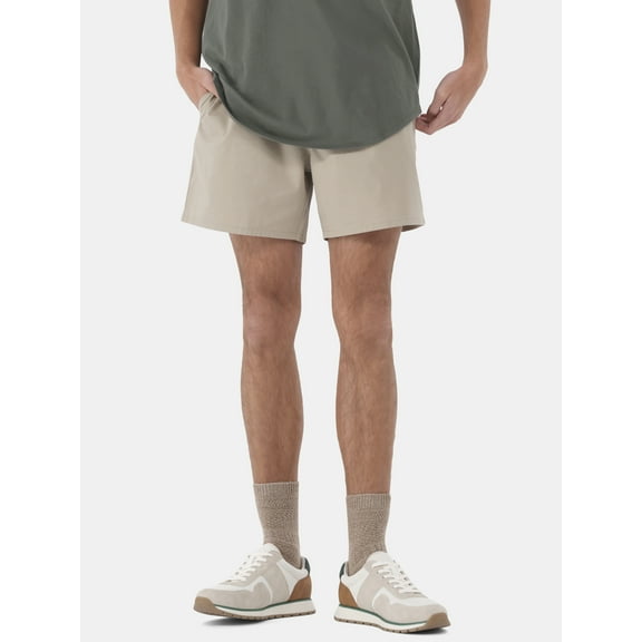 No Boundaries Men's & Big Men's Cotton Twill 6" Shorts, Sizes XS-5XL