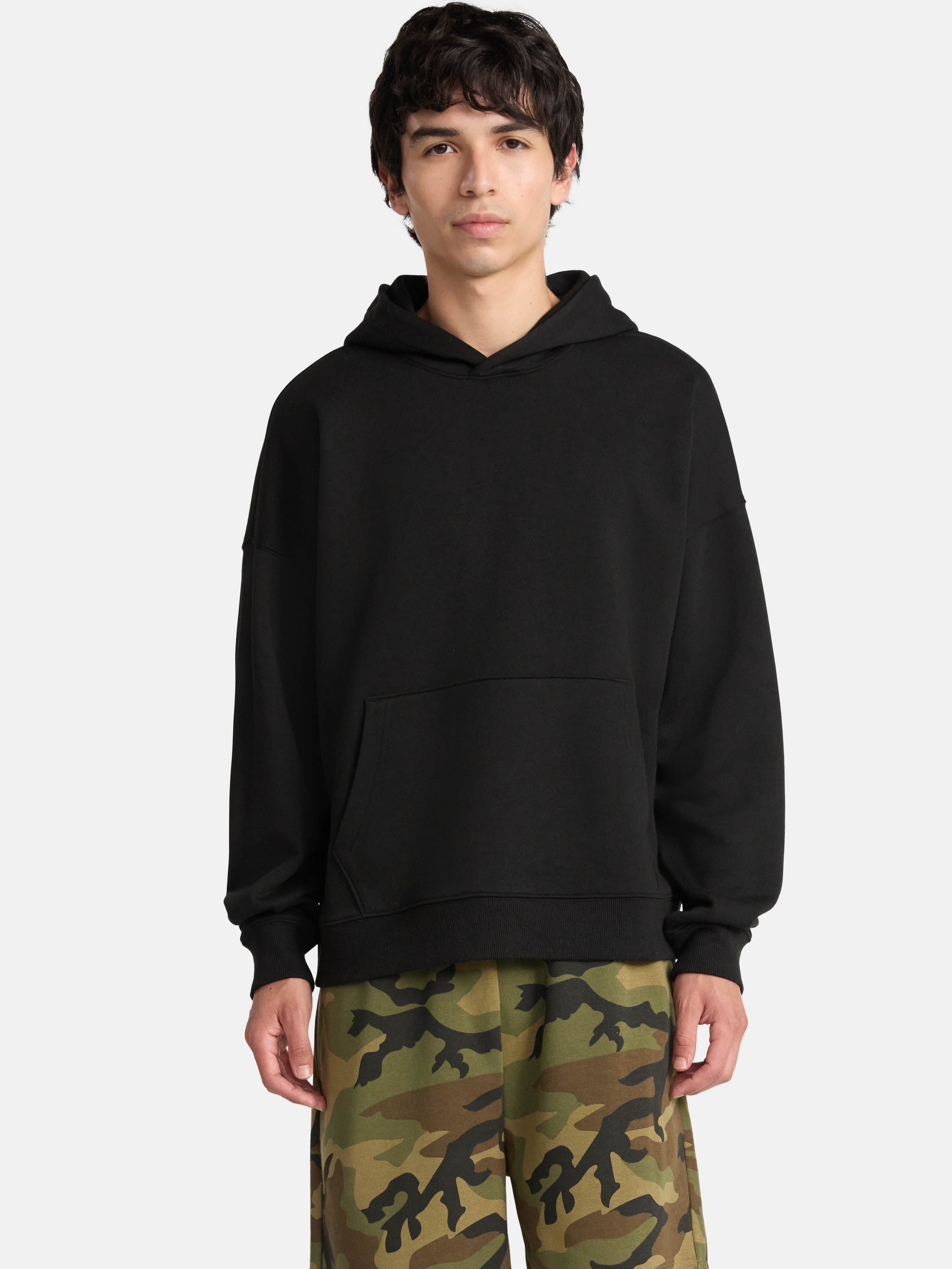 これ以上お値下げしません　Ribbed Short Hoodie ネイビー SOFT RIB HOODIE SWEATSHIRT - Mid-gray | ZARA United States