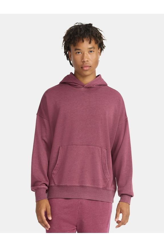 Boxy Fit Cropped Sweatshirt Hoodie, Men's & Big Men's