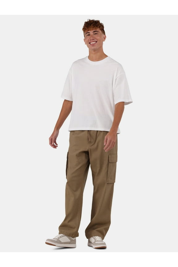 Cotton Oversized Cropped Tee, Men's & Big Men's