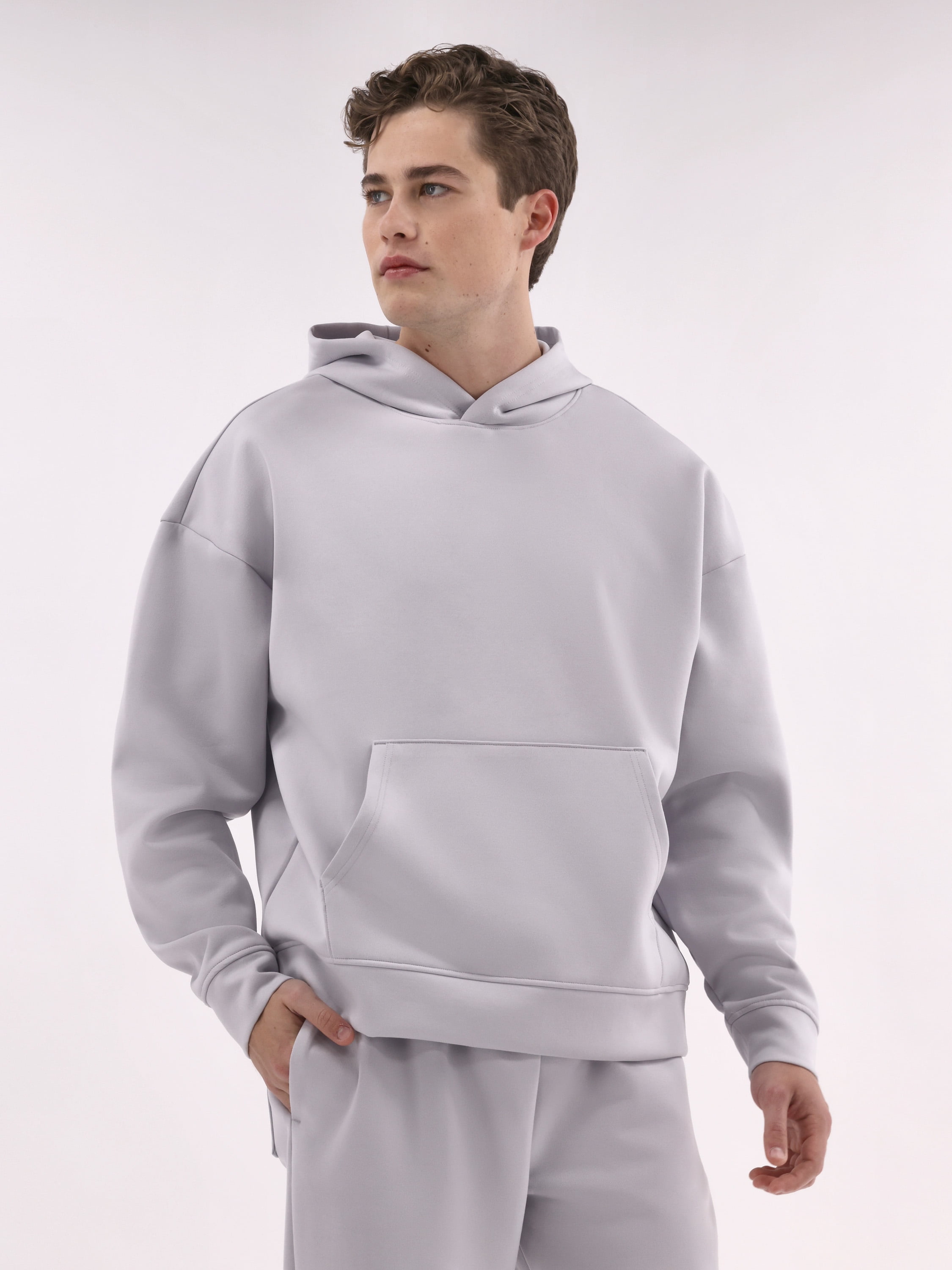 トップス ENNOY BORDER HOODIE SWEAT (GRAY) S No Boundaries Men's & Big Men's Double Knit 