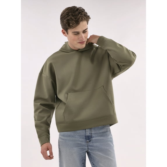 No Boundaries Men's & Big Men's Double Knit "Scuba" Fleece Sweatshirt Hoodie, Sizes XS-3XL