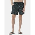 thumbnail image 1 of No Boundaries Men's & Big Men's Elastic Waist Swim Trunks, 6" Inseam, Size S-5XL, 1 of 5