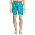 No Boundaries Men's & Big Men's Elastic Waist Swim Trunks, 7" Inseam