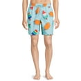 thumbnail image 1 of No Boundaries Men's & Big Men's Elastic Waist Swim Trunks, 7" Inseam, Sizes S-5XL, 1 of 7