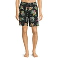 thumbnail image 1 of No Boundaries Men's & Big Men's Elastic Waist Swim Trunks, 7" Inseam, Sizes S-5XL, 1 of 7