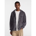 thumbnail image 1 of No Boundaries Zip Up Oversized Hoodie with Applique Detail, Men's and Big Men's XS-3XL, 1 of 7