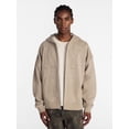 thumbnail image 1 of No Boundaries Zip Up Oversized Hoodie with Applique Detail, Men's and Big Men's XS-3XL, 1 of 7