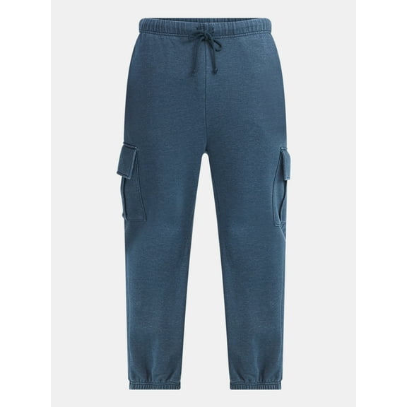 No Boundaries Fleece Cargo Jogger Pants, 30'' Inseam, Men's & Big Men's