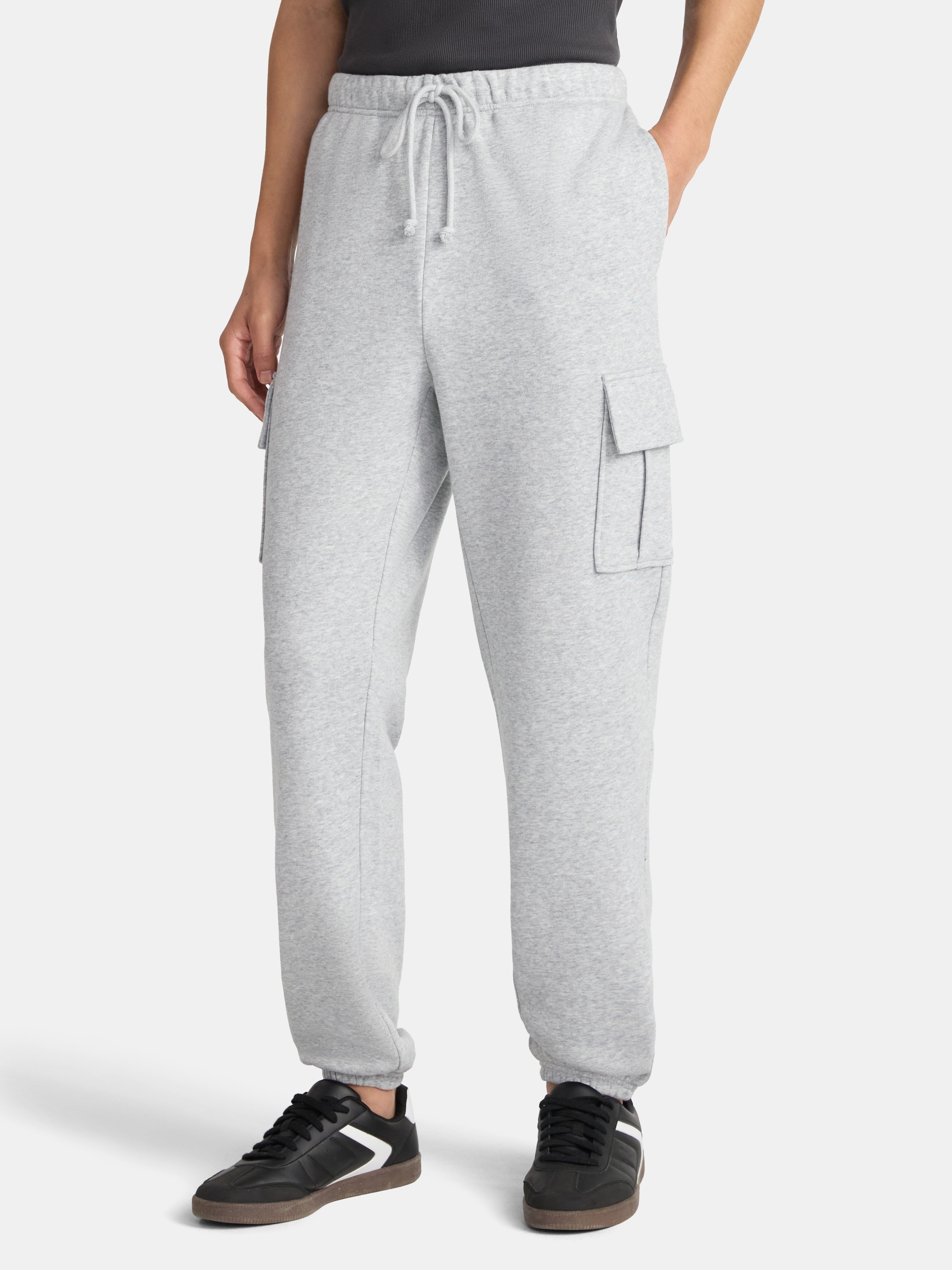 No Boundaries Fleece Cargo Jogger Pants, 30'' Inseam, Men's & Big Men's