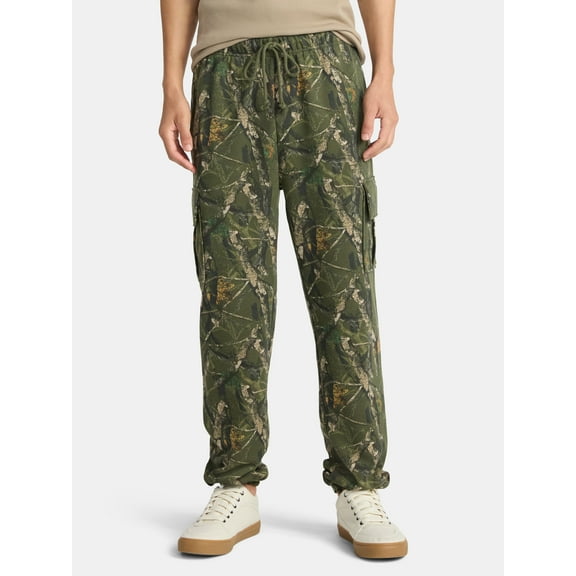 No Boundaries Fleece Cargo Jogger Pants, 30'' Inseam, Men's & Big Men's