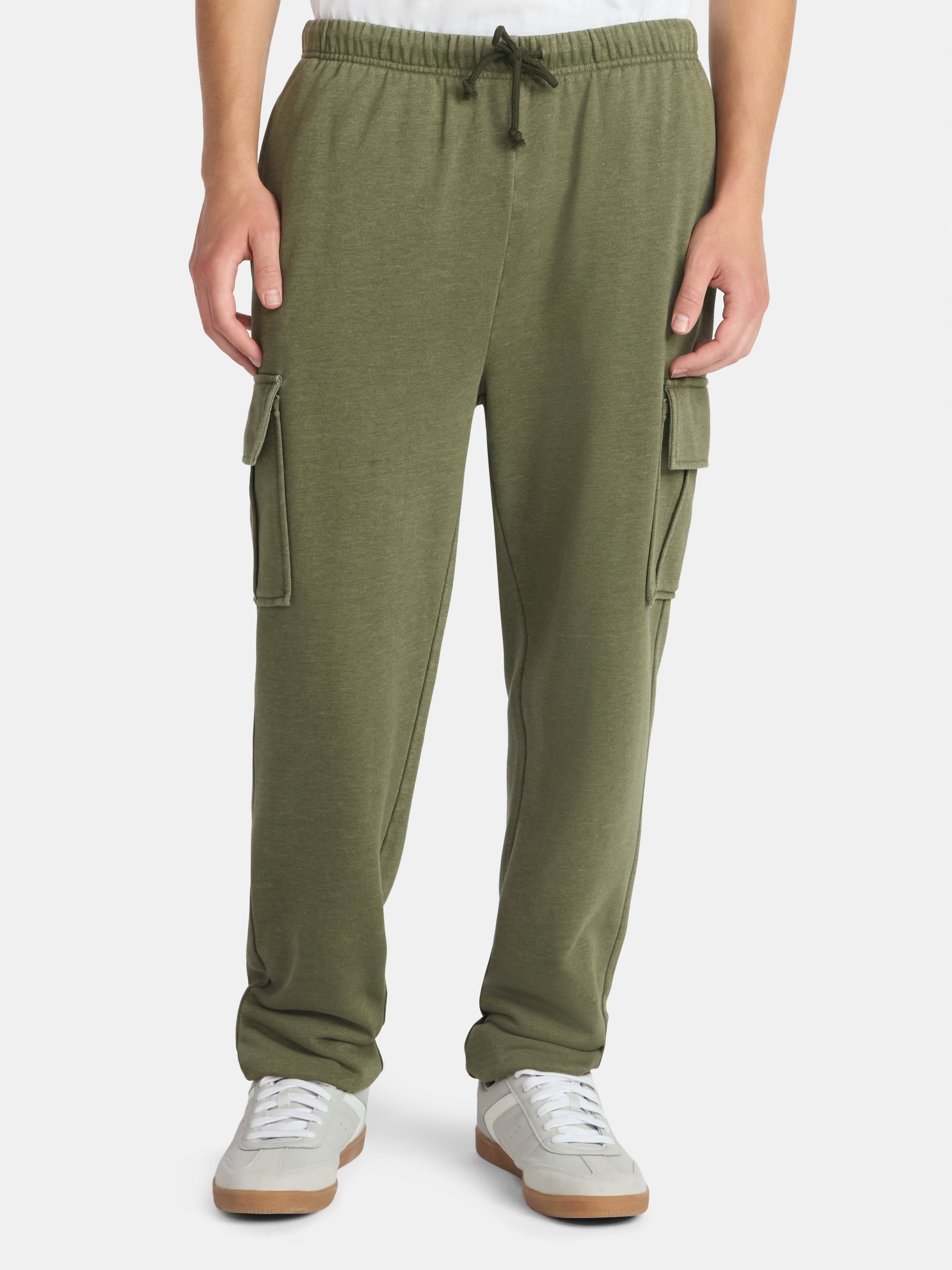 No Boundaries Fleece Cargo Jogger Pants, 30'' Inseam, Men's & Big Men's