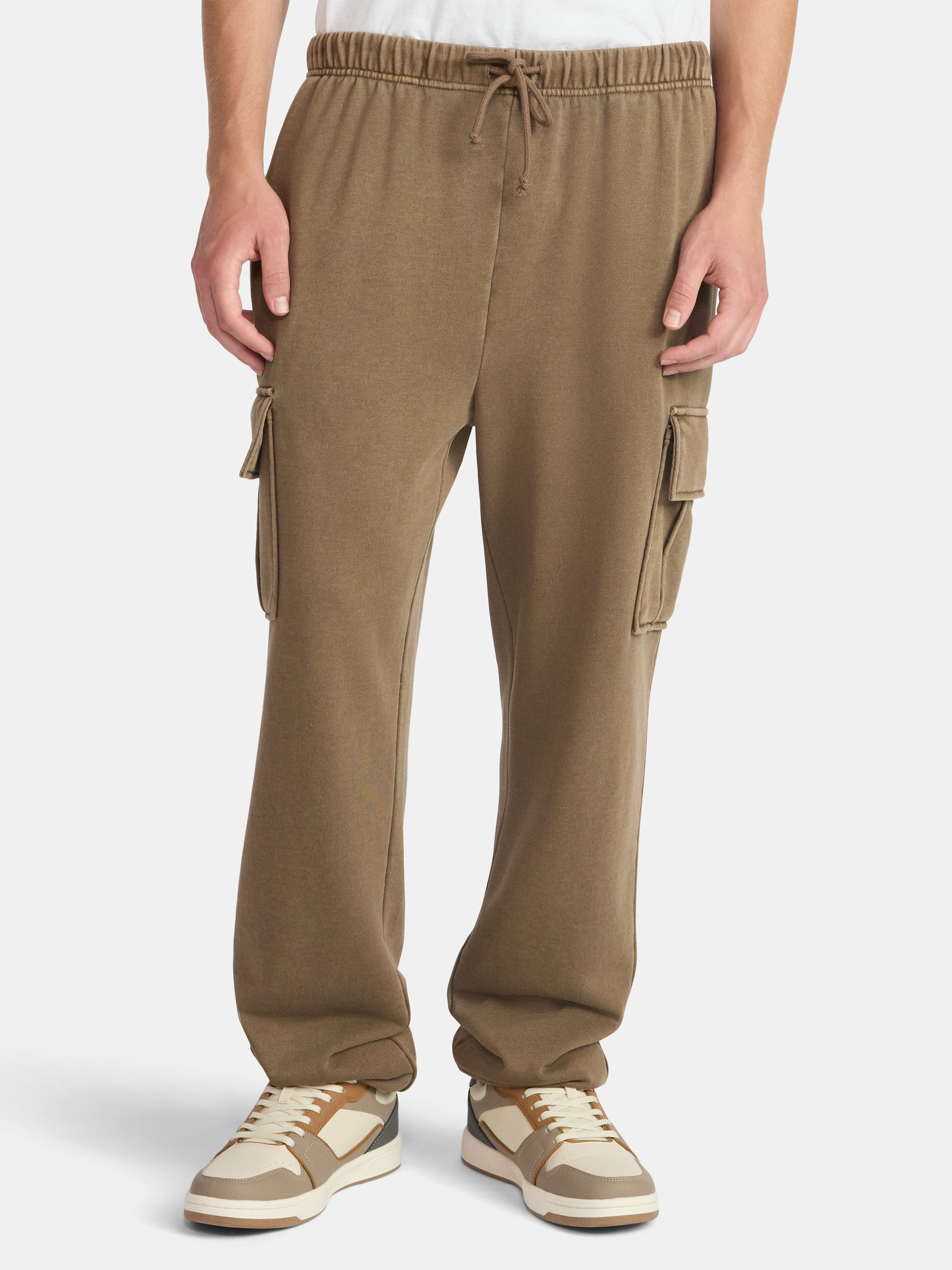 No Boundaries Fleece Cargo Jogger Pants, 30'' Inseam, Men's & Big Men's