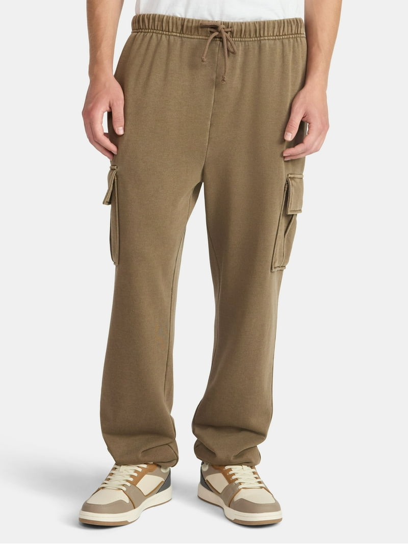 No Boundaries Fleece Cargo Jogger Pants, 30'' Inseam, Men's Big
