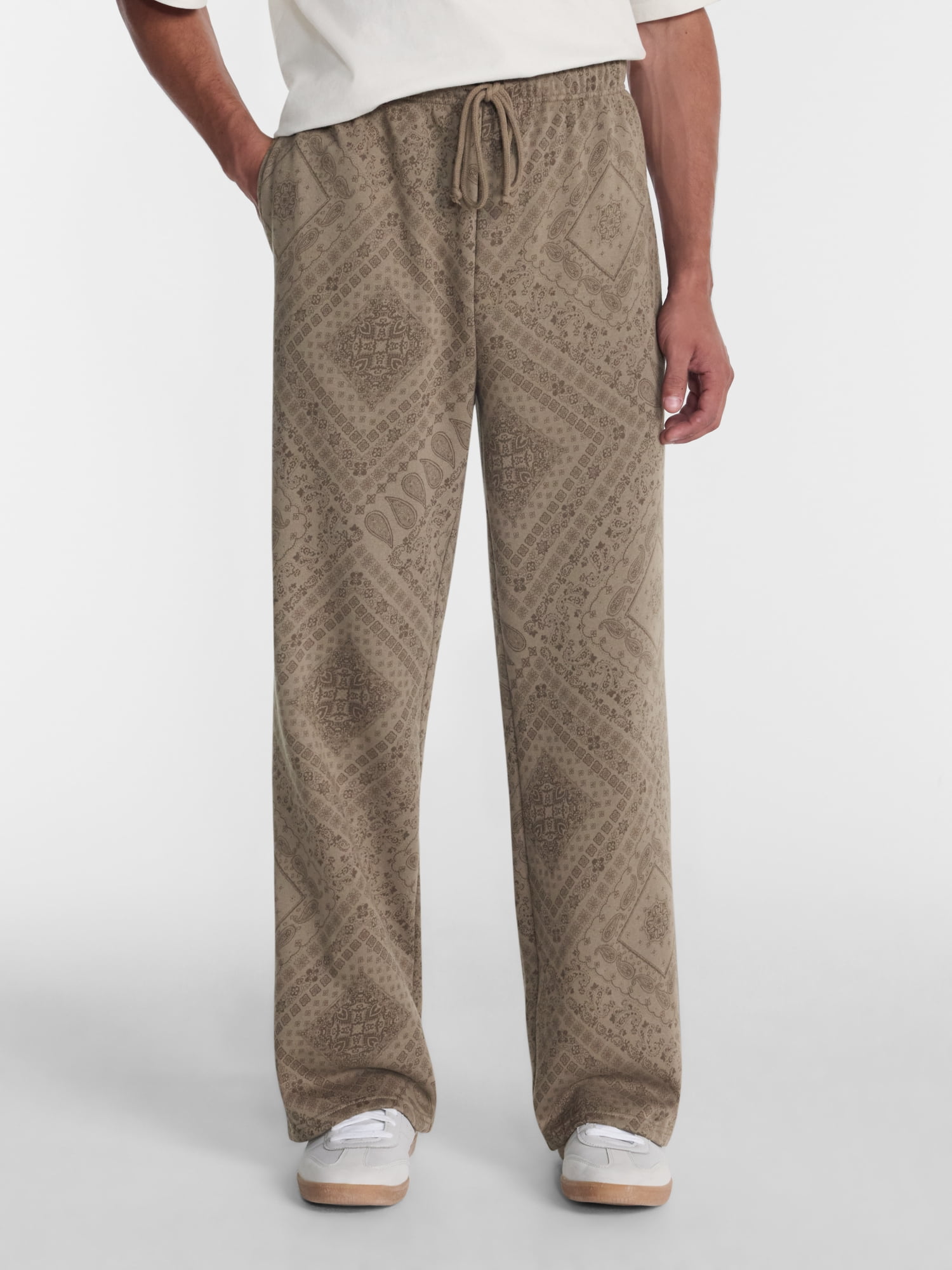 No Boundaries Fleece Open Hem Sweatpants, Men's XS-5XB