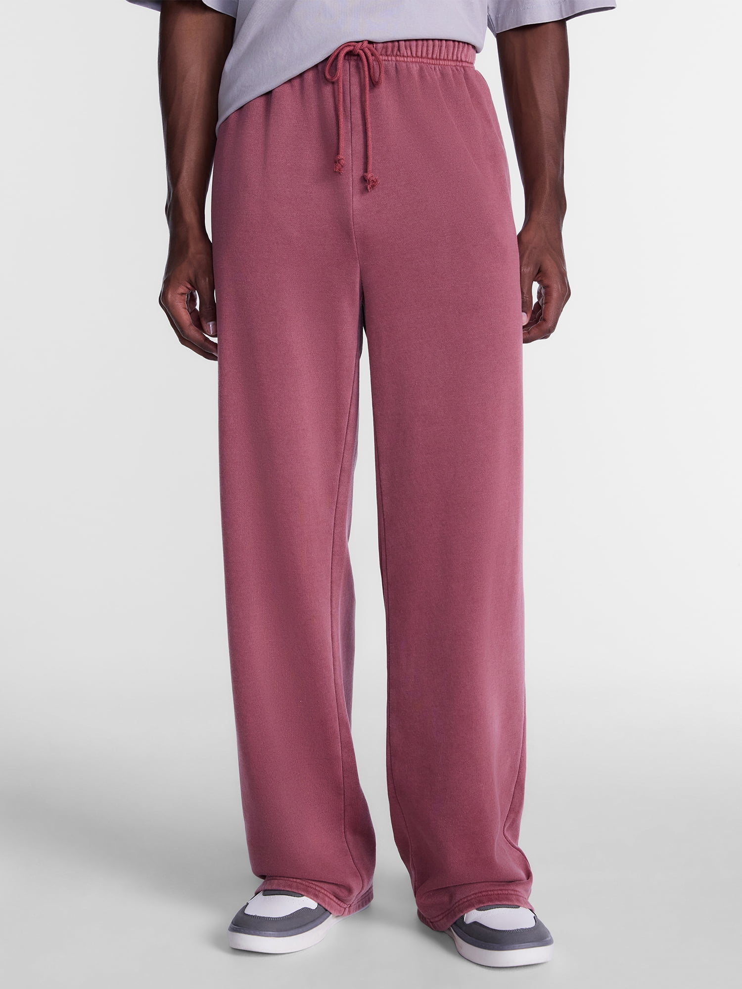 No Boundaries Fleece Open Hem Sweatpants, Men's XS-5XB